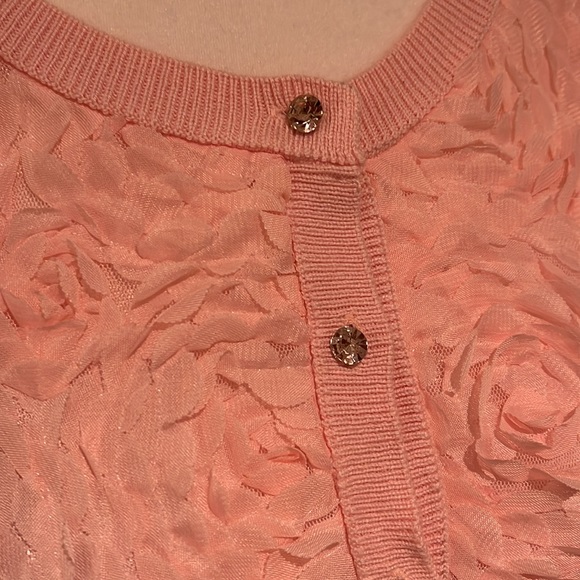 New York & Company Pink Floral Sweater - Picture 3 of 9